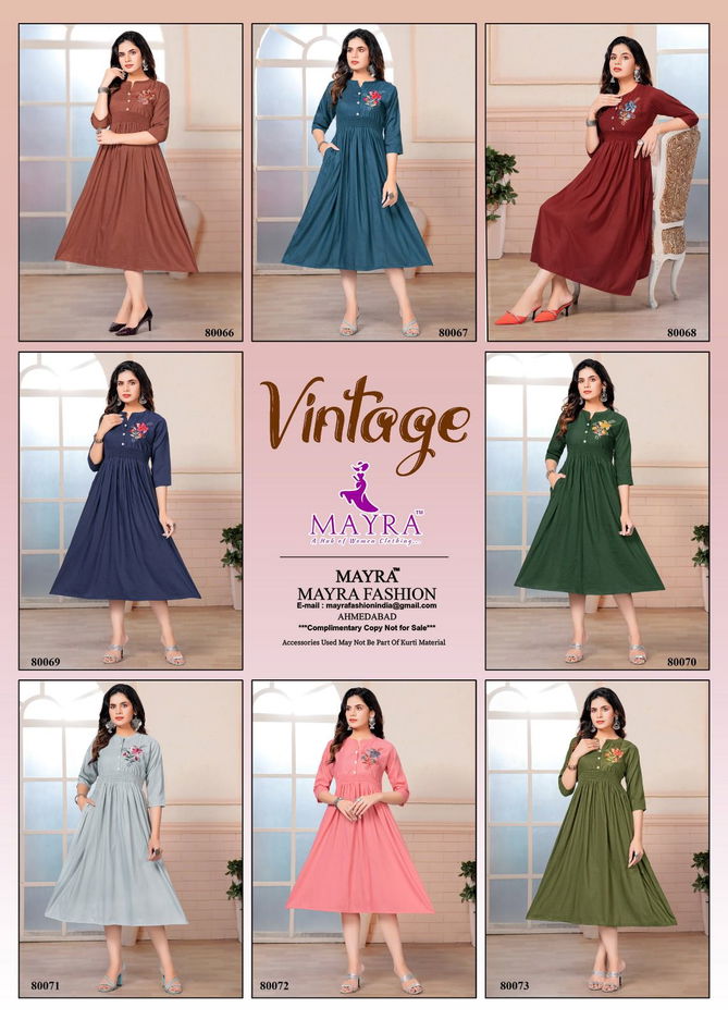 Mayra vintage Wholesale Designer Party Wear Kurtis Catalog